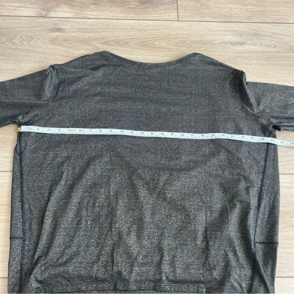 Lululemon Special Edition Back In Action Long Sleeve Shirt Black Spark Metallic